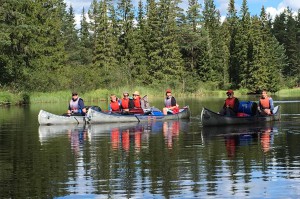 Bochumer Jugendliche auf d. Kanuwanderfluß Svartälven in Schweden 16