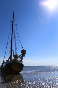 Trocken fallen vor der Insel Terschelling Segelfreizeit